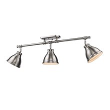  3602-3SF PW-PW - Duncan 3 Light Semi-Flush - Track Light in Pewter with Pewter Shades